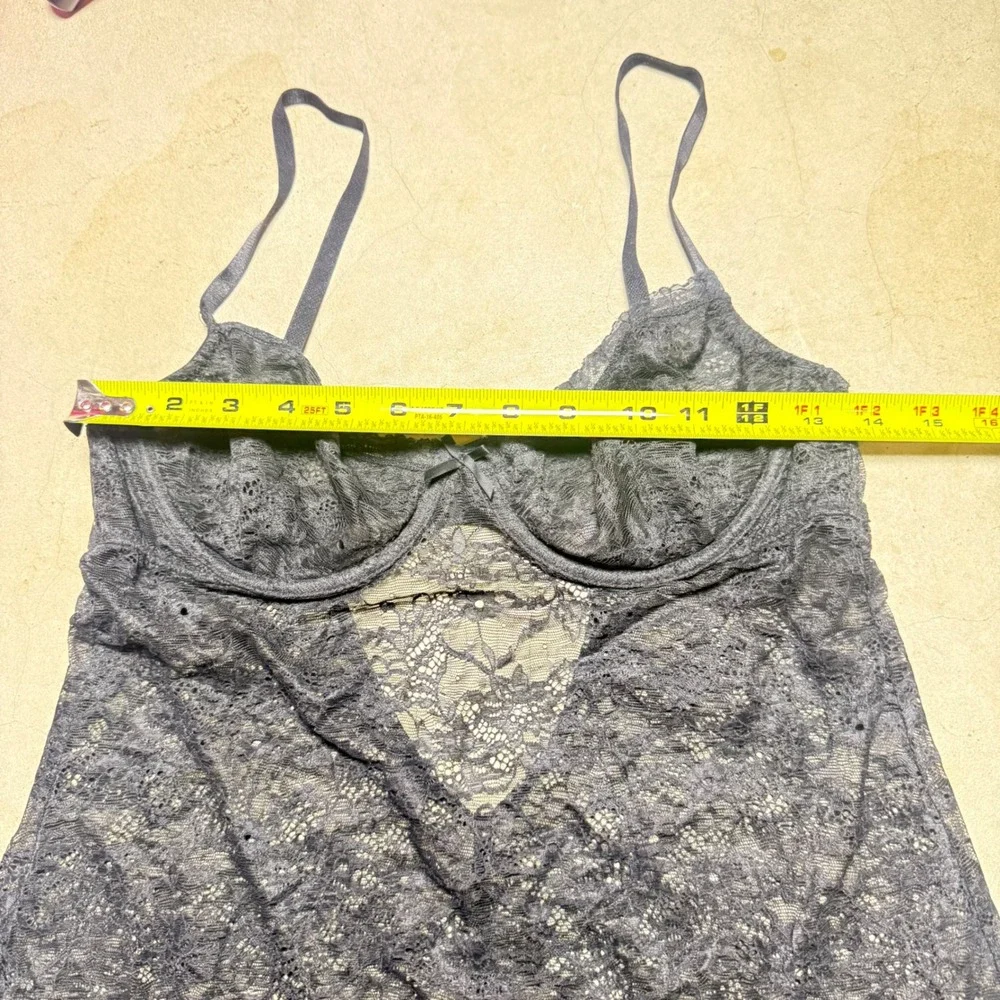 Victorias Secret Sheer Floral Lace Babydoll